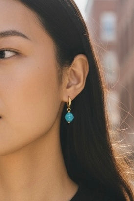 Azure Huggie Earrings